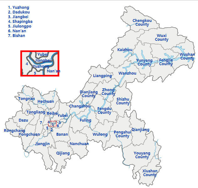 Chongqing Administrative Map
